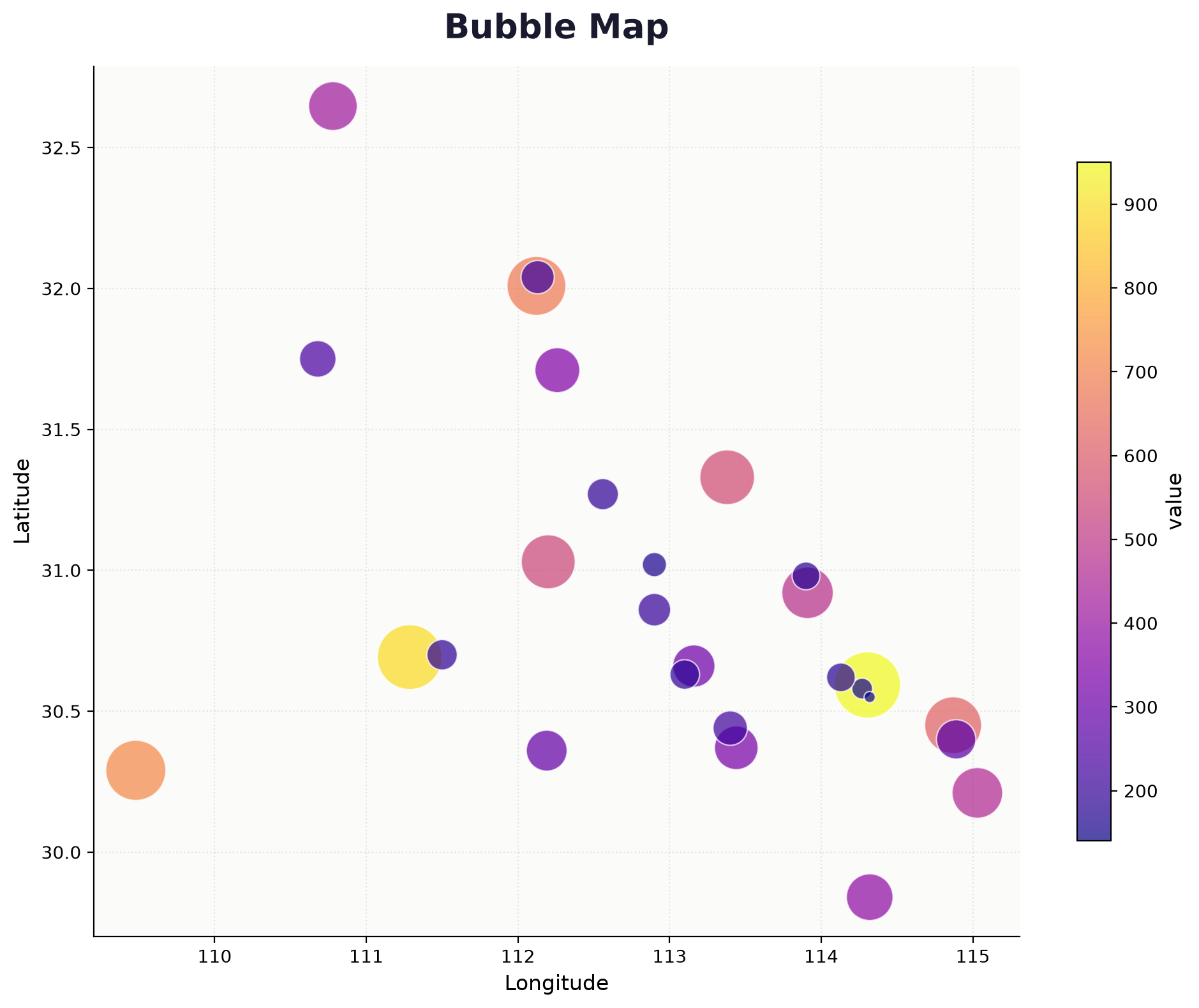 Bubble map