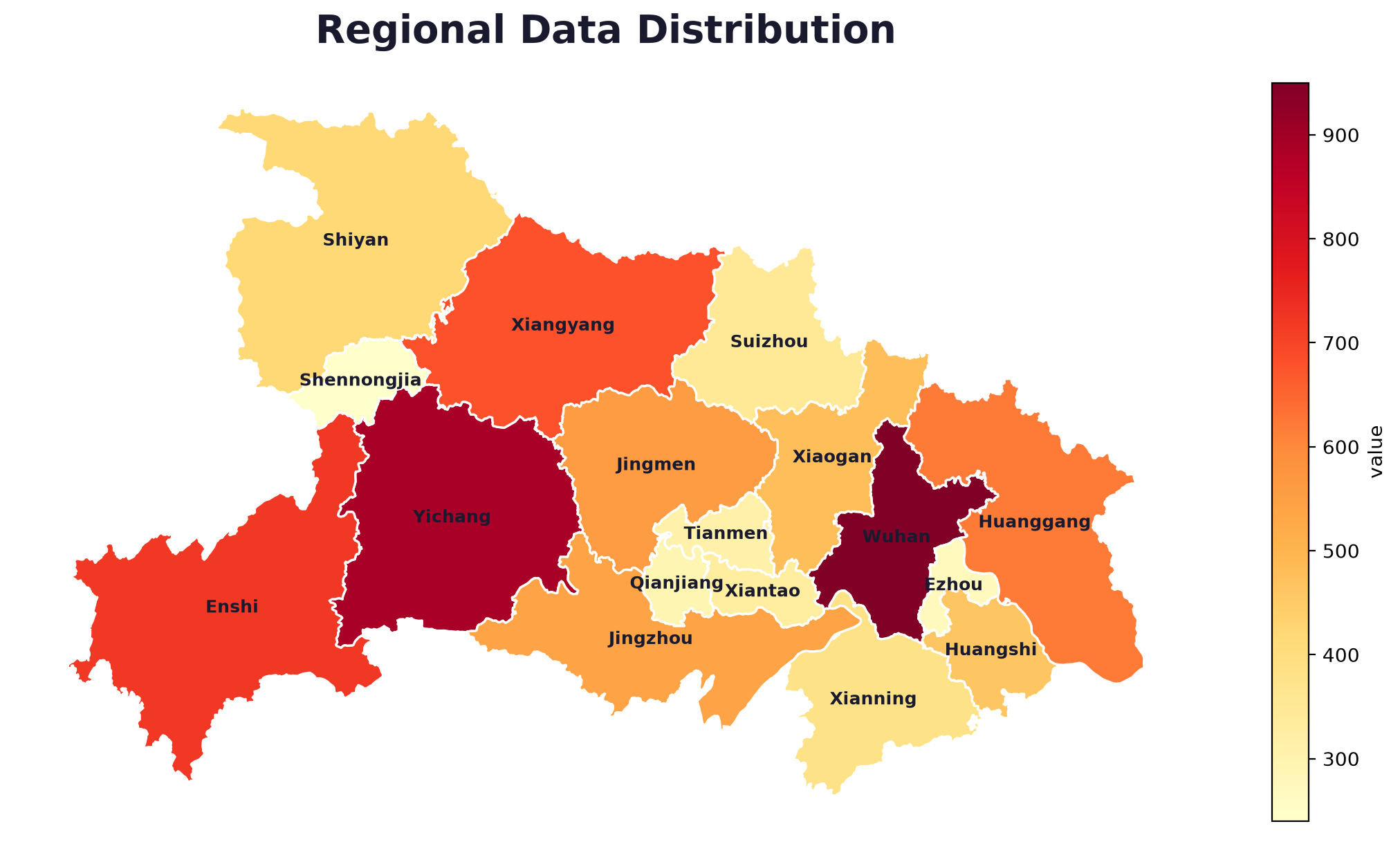 Choropleth map generated by the template
